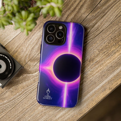 Galaxy Black Hole Tough Phone Case — Neon Space Black Hole Design