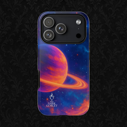 Galaxy Planet Nebula Tough Phone Case — Vibrant Saturn Like Design Tough Case