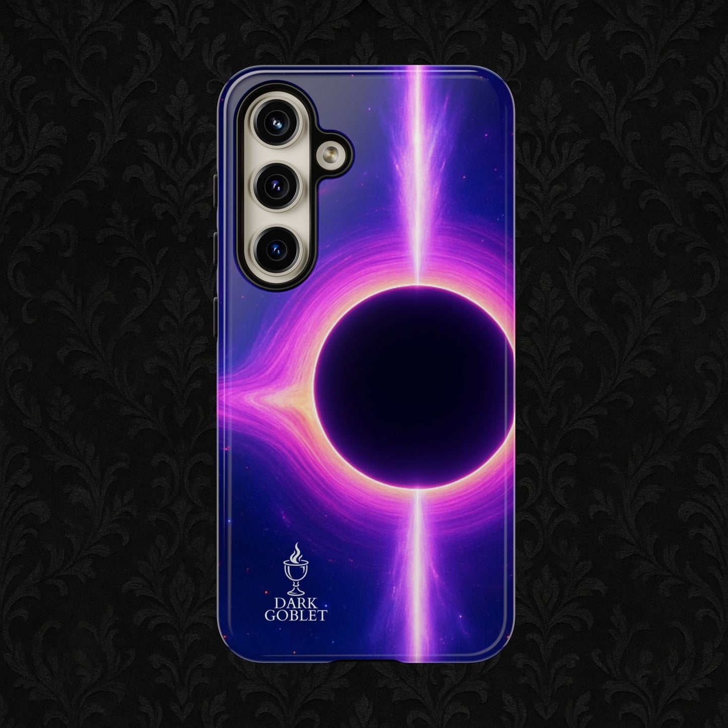 Galaxy Black Hole Tough Phone Case — Neon Space Black Hole Design