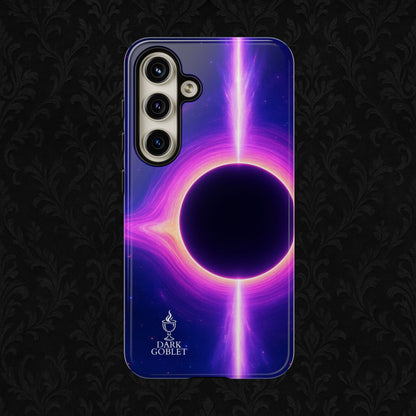Galaxy Black Hole Tough Phone Case — Neon Space Black Hole Design