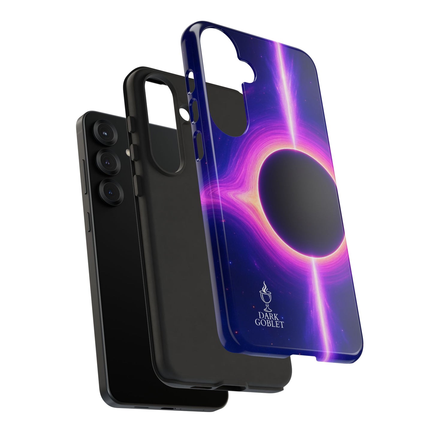 Galaxy Black Hole Tough Phone Case — Neon Space Black Hole Design