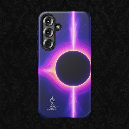 Galaxy Black Hole Tough Phone Case — Neon Space Black Hole Design
