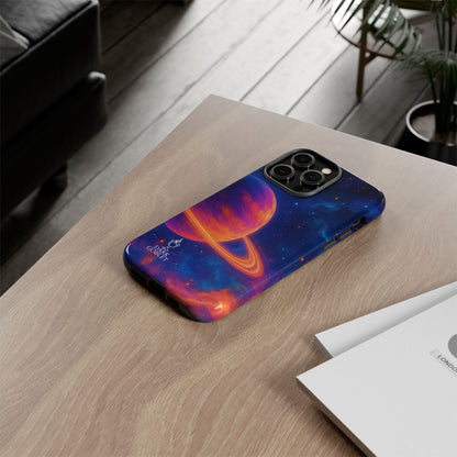 Galaxy Planet Nebula Tough Phone Case — Vibrant Saturn Like Design Tough Case