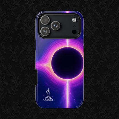 Galaxy Black Hole Tough Phone Case — Neon Space Black Hole Design