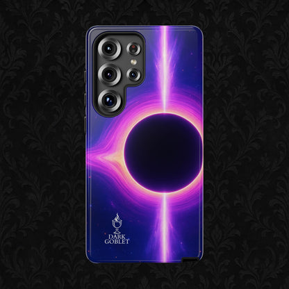 Galaxy Black Hole Tough Phone Case — Neon Space Black Hole Design