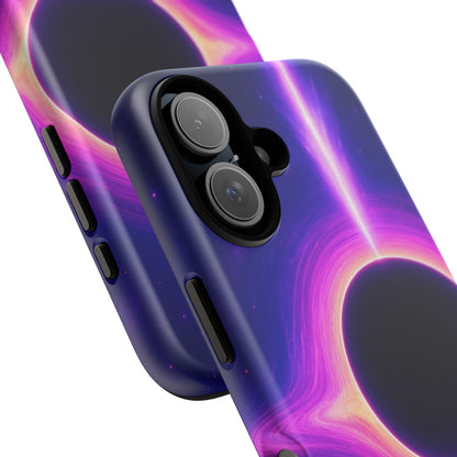 Galaxy Black Hole Tough Phone Case — Neon Space Black Hole Design