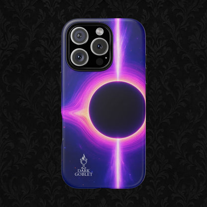 Galaxy Black Hole Tough Phone Case — Neon Space Black Hole Design