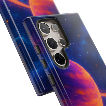 Galaxy Planet Nebula Tough Phone Case — Vibrant Saturn Like Design Tough Case