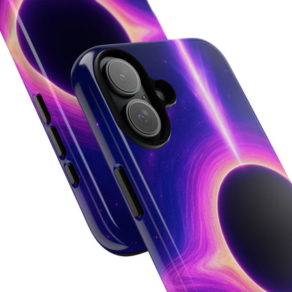 Galaxy Black Hole Tough Phone Case — Neon Space Black Hole Design