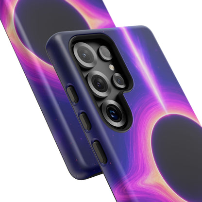 Galaxy Black Hole Tough Phone Case — Neon Space Black Hole Design