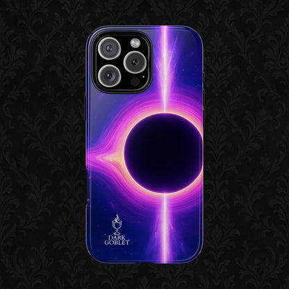 Galaxy Black Hole Tough Phone Case — Neon Space Black Hole Design