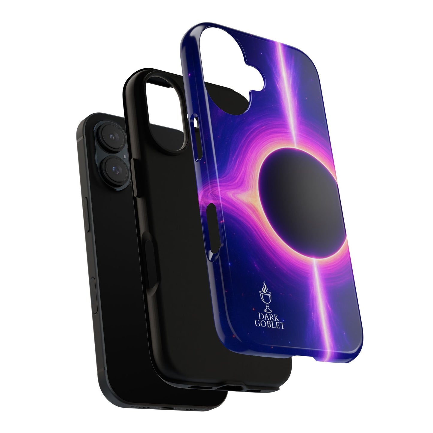 Galaxy Black Hole Tough Phone Case — Neon Space Black Hole Design