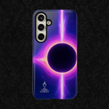 Galaxy Black Hole Tough Phone Case — Neon Space Black Hole Design