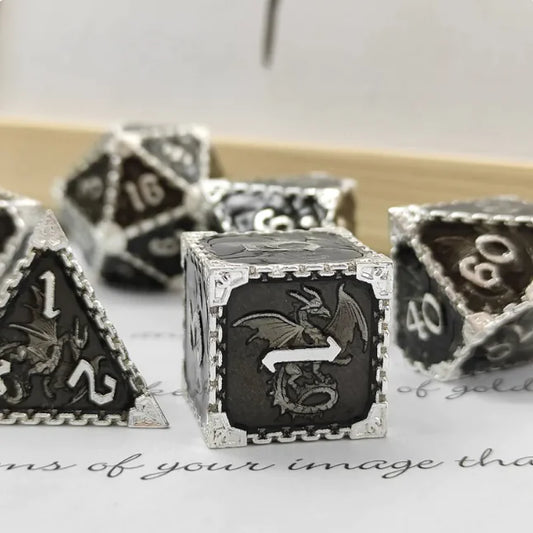 Metal Polyhedral Dice Set