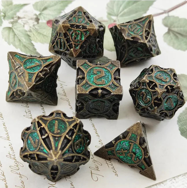 Metal Polyhedral Dice Set