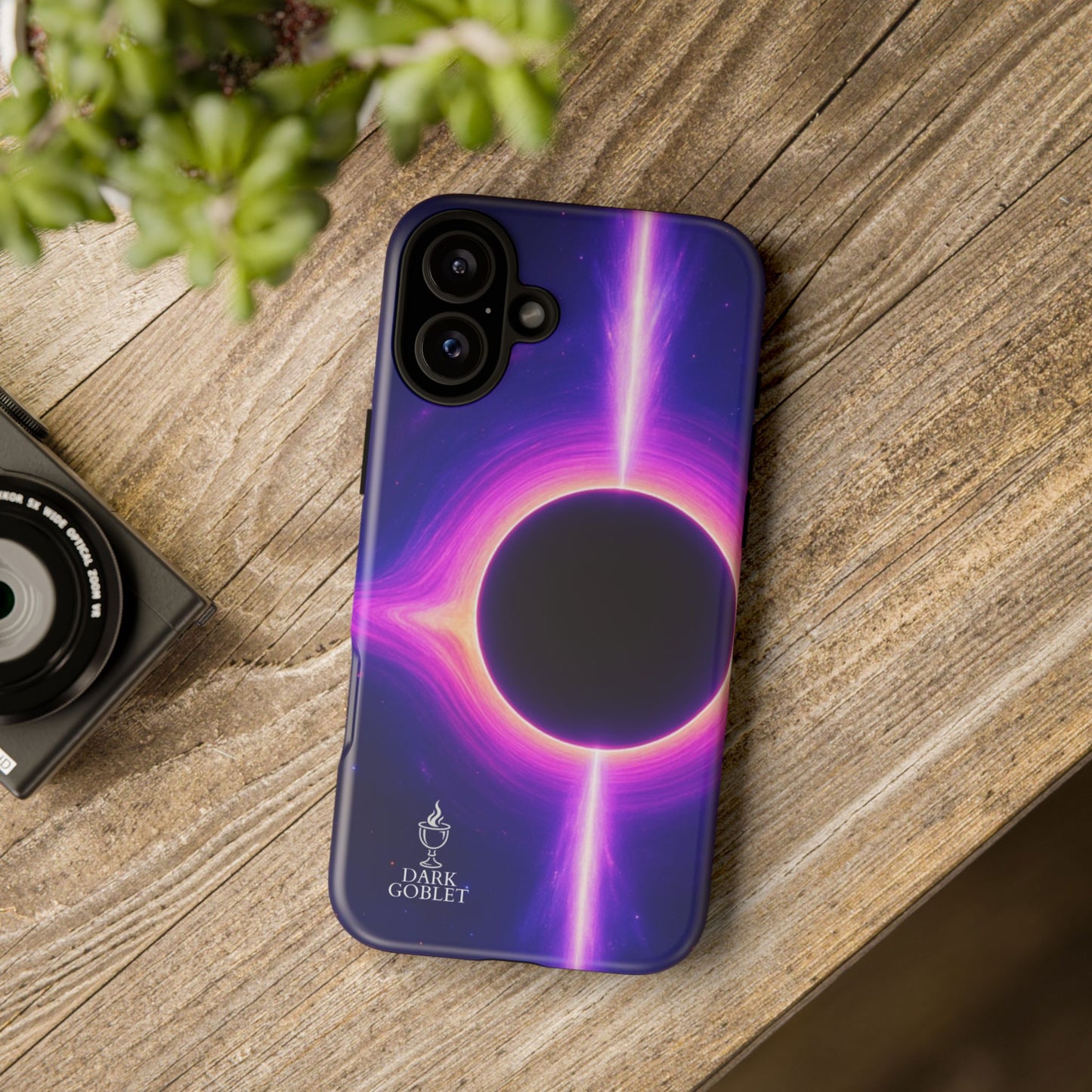Galaxy Black Hole Tough Phone Case — Neon Space Black Hole Design