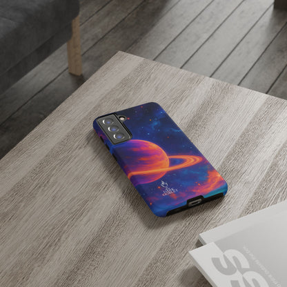 Galaxy Planet Nebula Tough Phone Case — Vibrant Saturn Like Design Tough Case