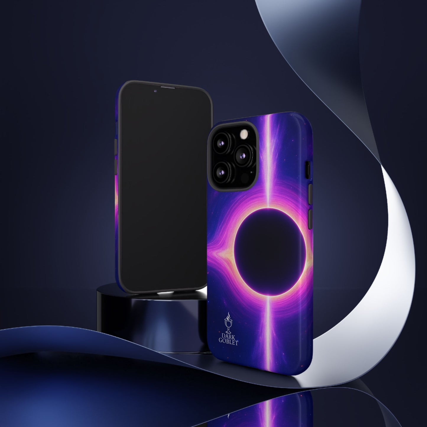 Galaxy Black Hole Tough Phone Case — Neon Space Black Hole Design