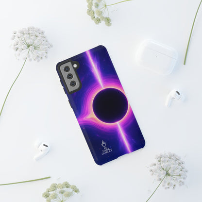 Galaxy Black Hole Tough Phone Case — Neon Space Black Hole Design