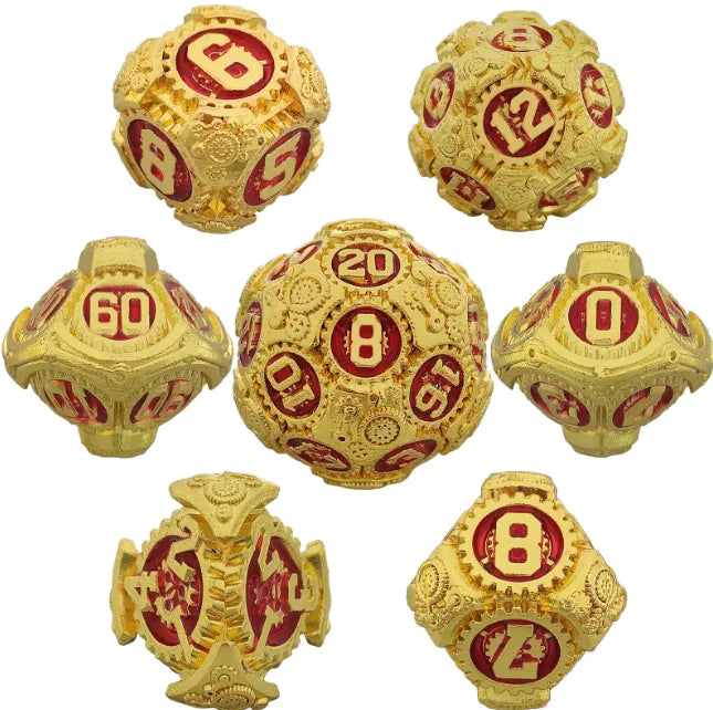 Metal Polyhedral Dice Set