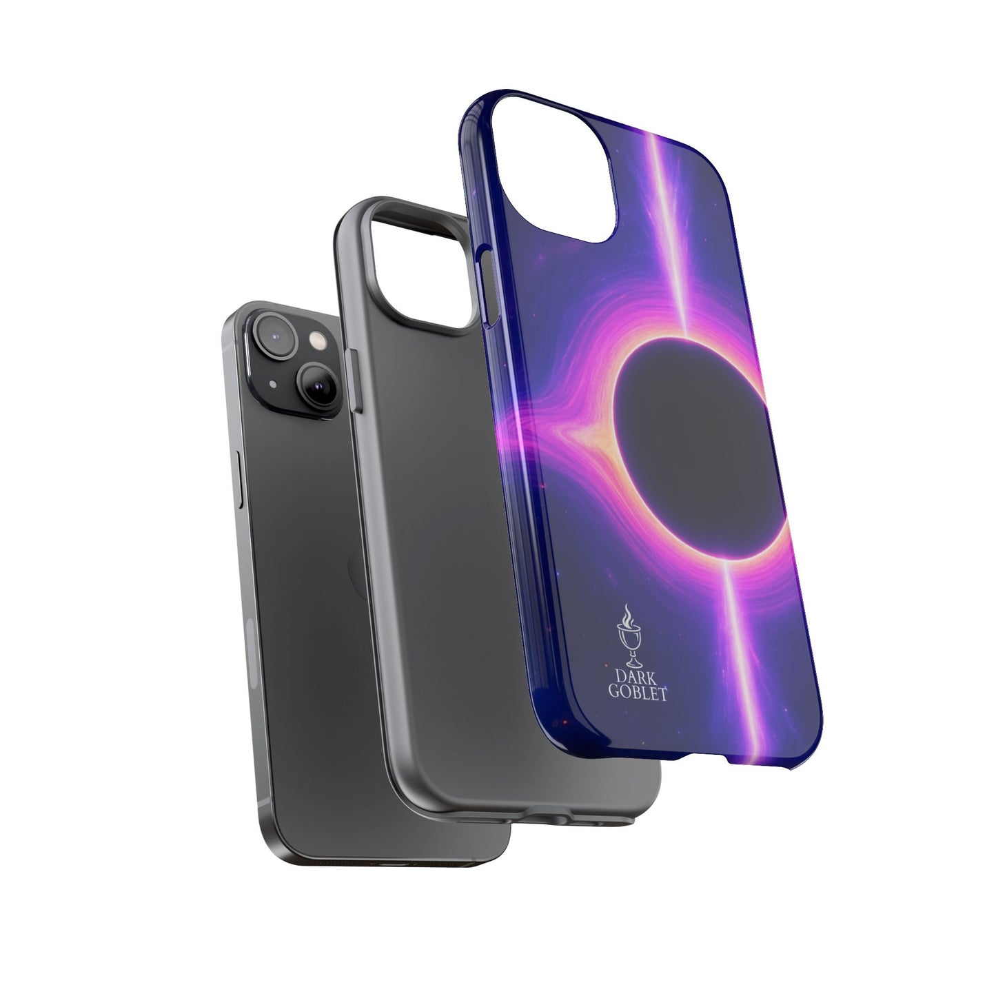 Galaxy Black Hole Tough Phone Case — Neon Space Black Hole Design