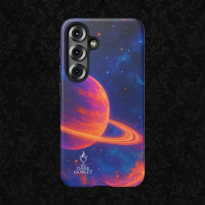Galaxy Planet Nebula Tough Phone Case — Vibrant Saturn Like Design Tough Case