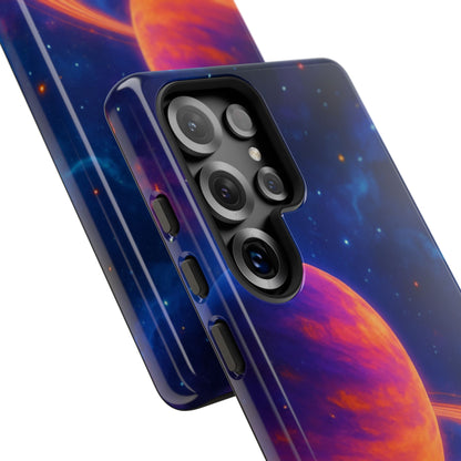 Galaxy Planet Nebula Tough Phone Case — Vibrant Saturn Like Design Tough Case