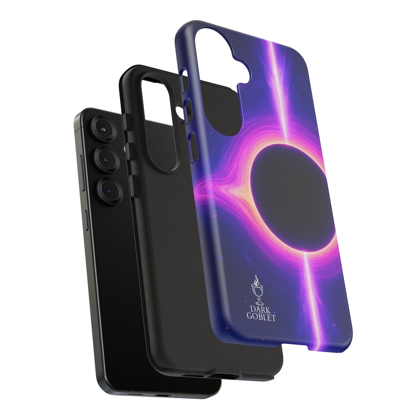 Galaxy Black Hole Tough Phone Case — Neon Space Black Hole Design
