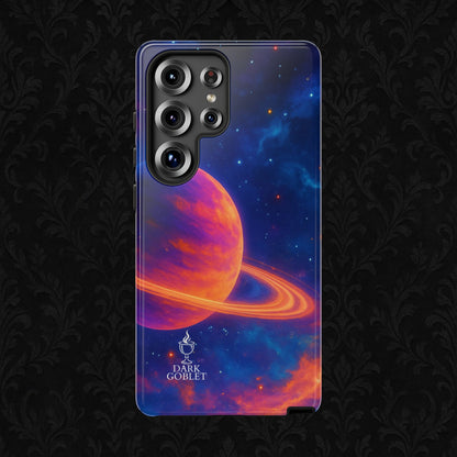 Galaxy Planet Nebula Tough Phone Case — Vibrant Saturn Like Design Tough Case