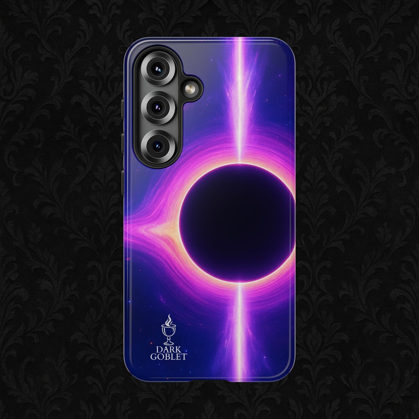 Galaxy Black Hole Tough Phone Case — Neon Space Black Hole Design