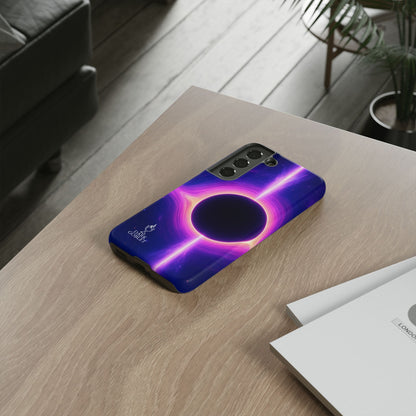 Galaxy Black Hole Tough Phone Case — Neon Space Black Hole Design