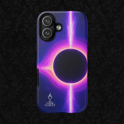 Galaxy Black Hole Tough Phone Case — Neon Space Black Hole Design