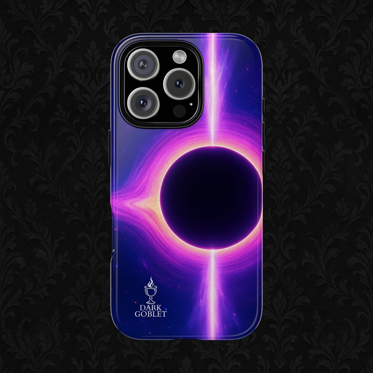Galaxy Black Hole Tough Phone Case — Neon Space Black Hole Design
