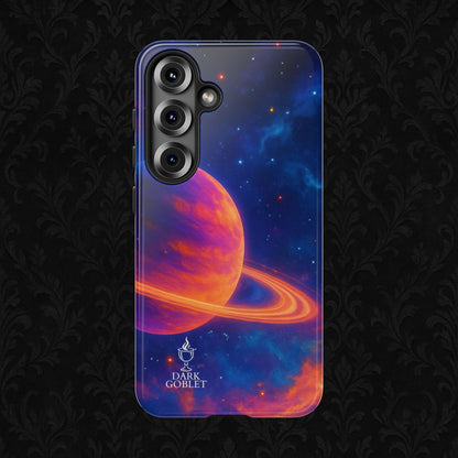 Galaxy Planet Nebula Tough Phone Case — Vibrant Saturn Like Design Tough Case