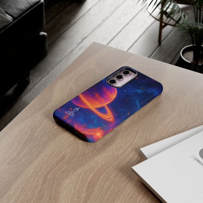 Galaxy Planet Nebula Tough Phone Case — Vibrant Saturn Like Design Tough Case