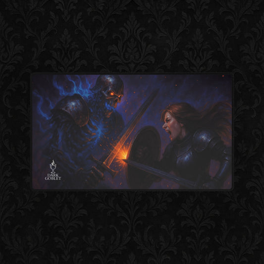 The Tank Fantasy Desk Mat — RPG Battle Art Mouse Pad Female