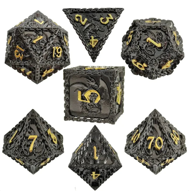 Metal Polyhedral Dice Set