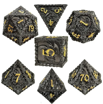 Metal Polyhedral Dice Set