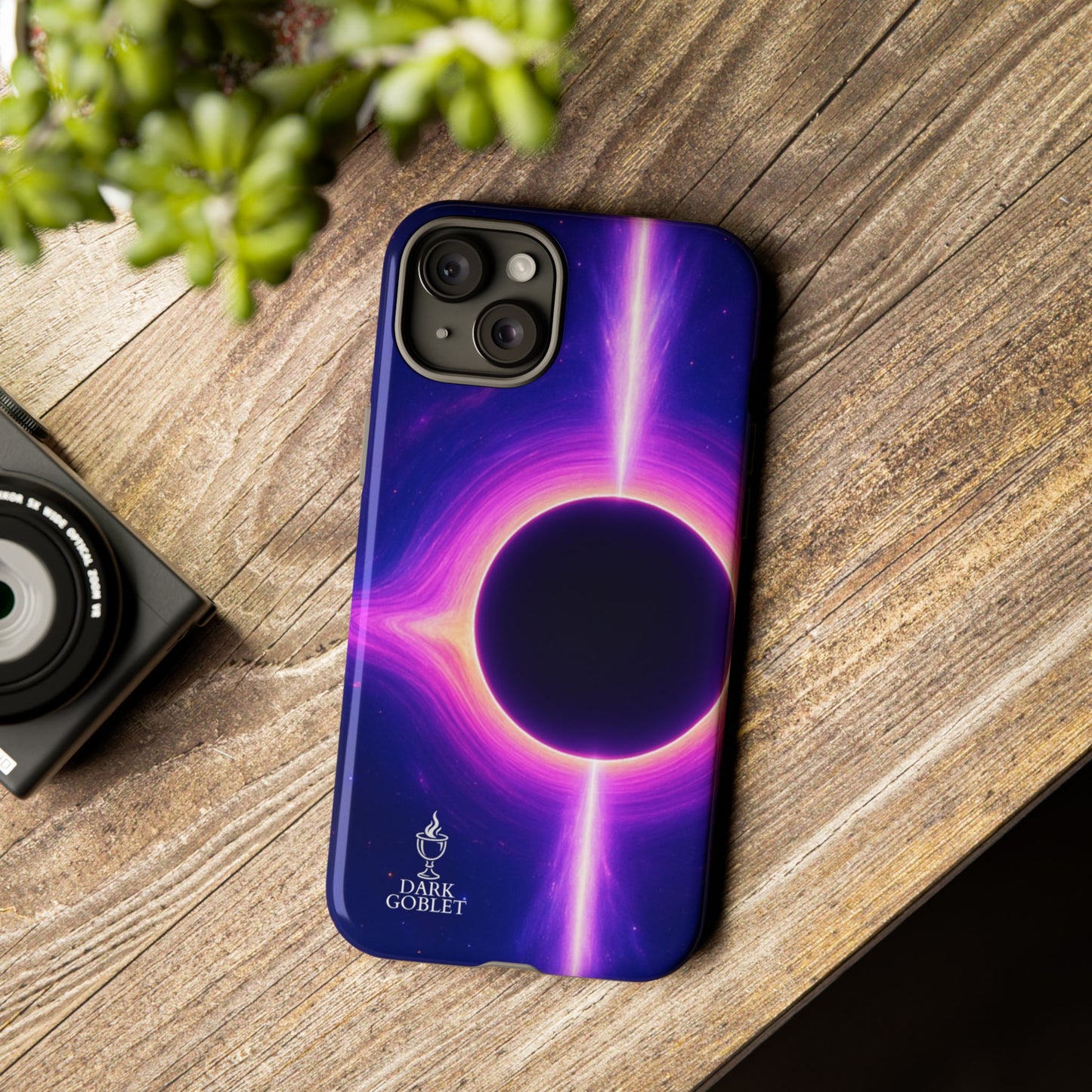 Galaxy Black Hole Tough Phone Case — Neon Space Black Hole Design