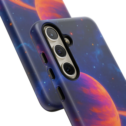 Galaxy Planet Nebula Tough Phone Case — Vibrant Saturn Like Design Tough Case