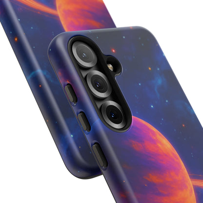 Galaxy Planet Nebula Tough Phone Case — Vibrant Saturn Like Design Tough Case