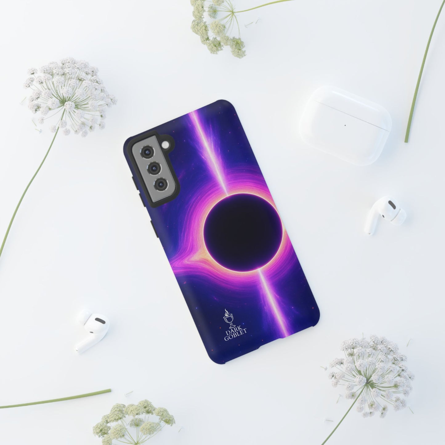 Galaxy Black Hole Tough Phone Case — Neon Space Black Hole Design
