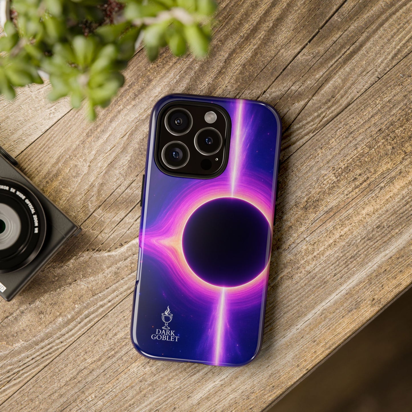 Galaxy Black Hole Tough Phone Case — Neon Space Black Hole Design