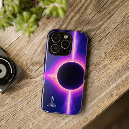 Galaxy Black Hole Tough Phone Case — Neon Space Black Hole Design