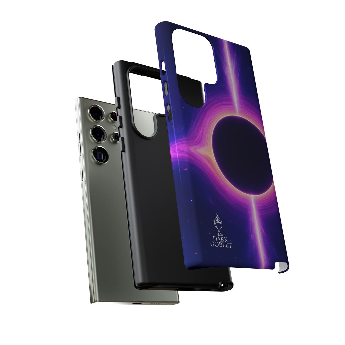 Galaxy Black Hole Tough Phone Case — Neon Space Black Hole Design