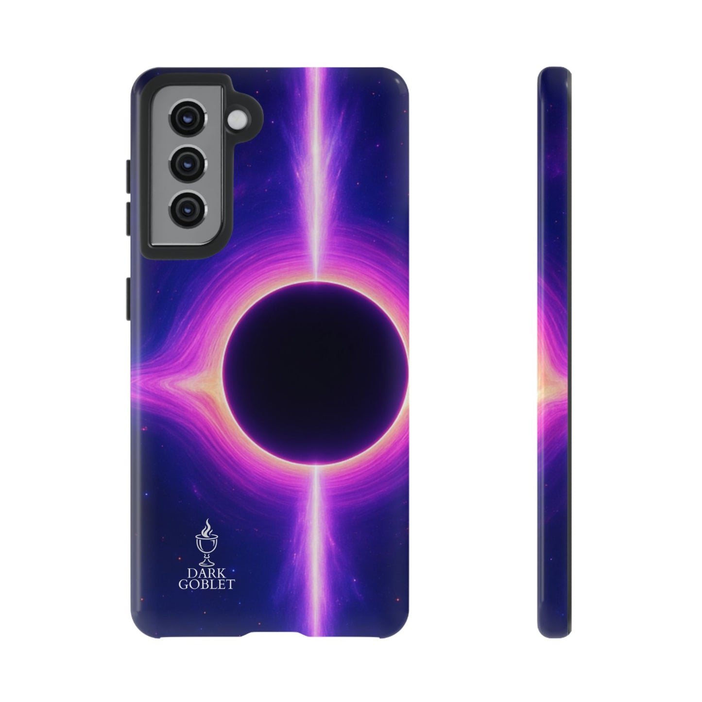 Galaxy Black Hole Tough Phone Case — Neon Space Black Hole Design