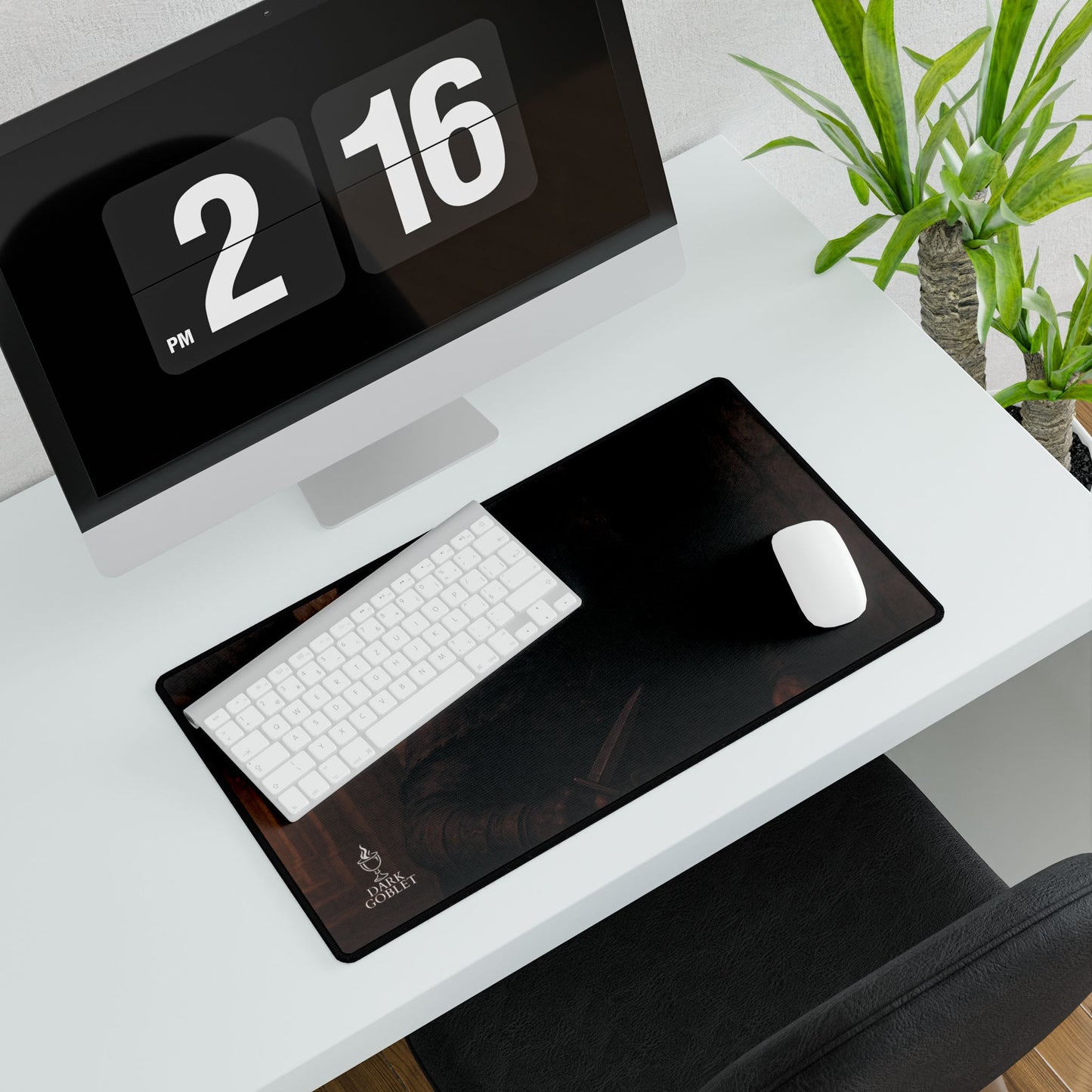 Dark Hooded Rogue Desk Mat – Gothic Fantasy Gaming Mouse Pad Male