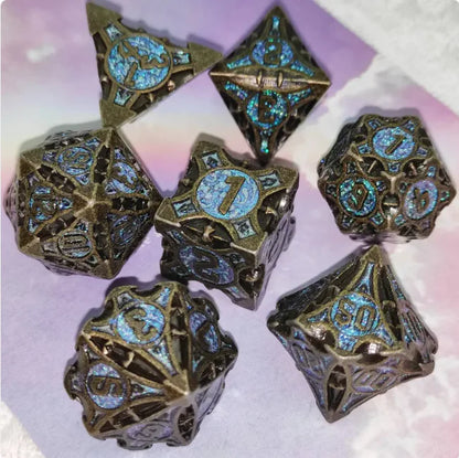 Metal Polyhedral Dice Set