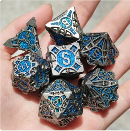 Metal Polyhedral Dice Set