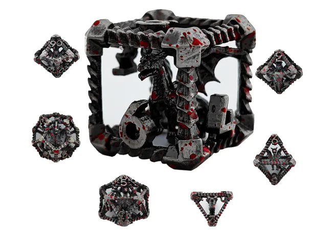 Dragon's Lair Hollow Metal Polyhedral Dice Set